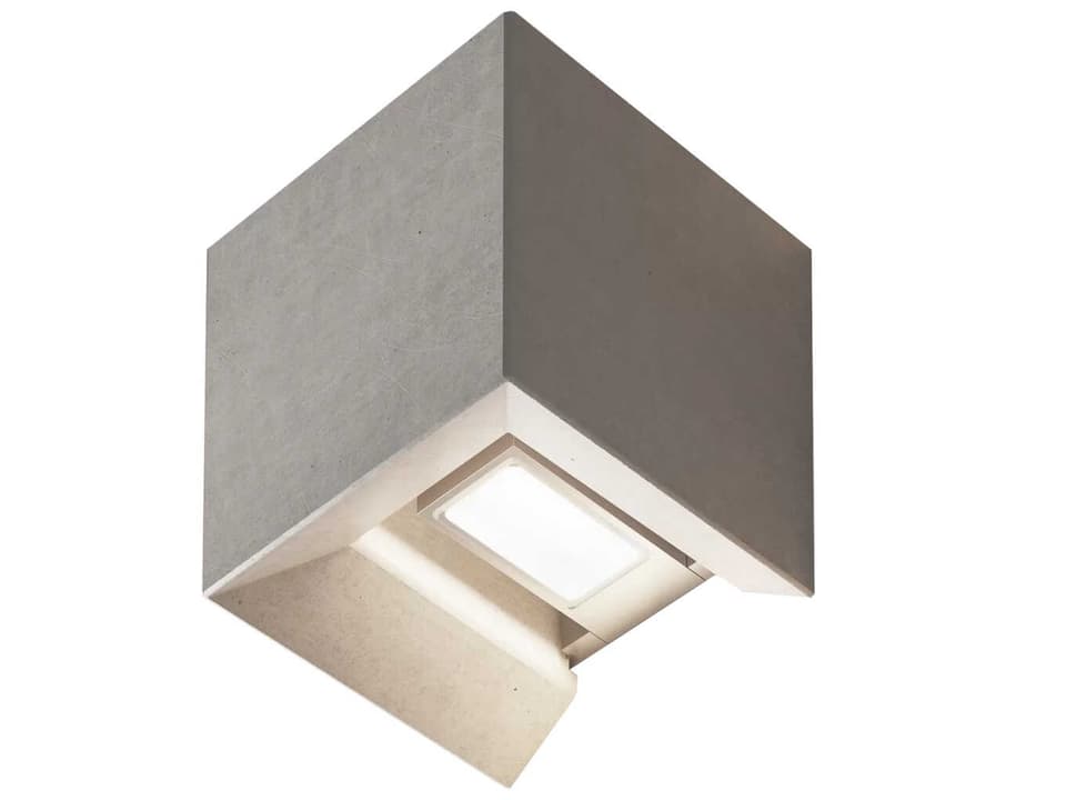 Cobu 2-Light Integrated LED Outdoor Wall Sconce in Natural Concrete