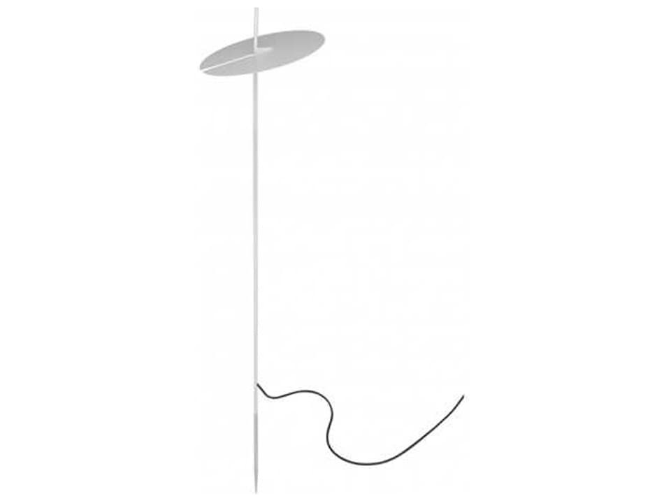 Xana Outdoor LED Floor Lamp in Matt White Aluminum with Stake