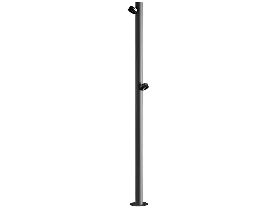 Jaco 2-Light Outdoor Floor Lamp in Mineral Brown