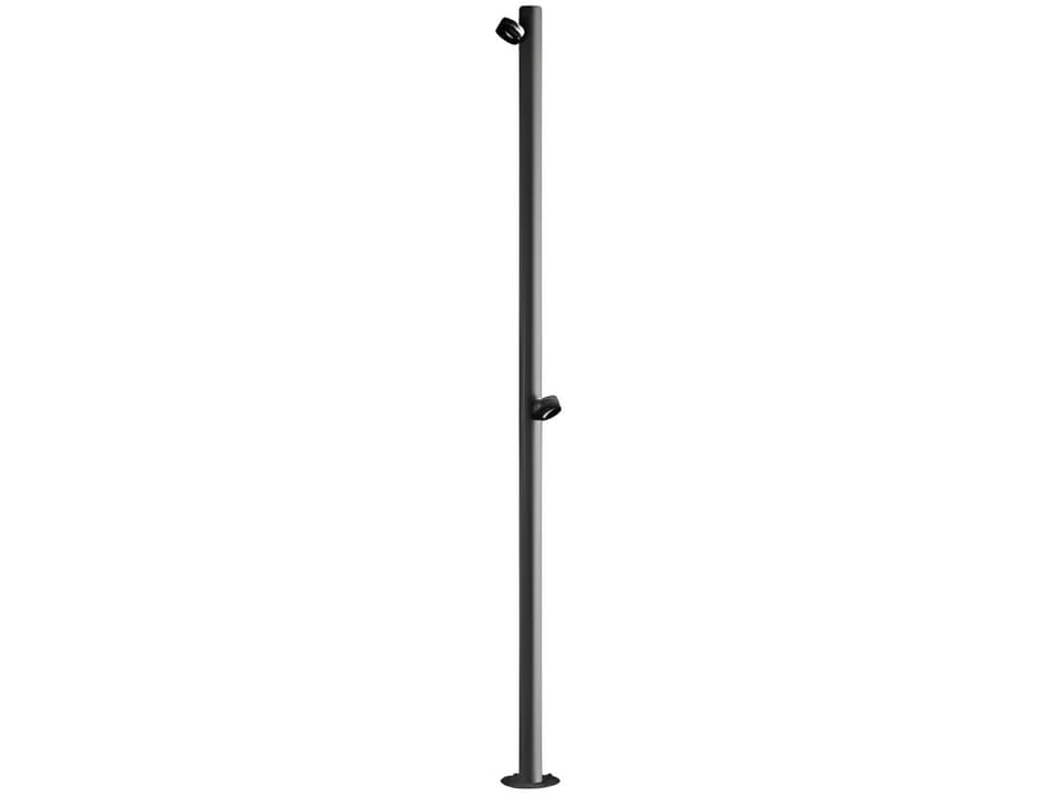 Jaco 2-Light LED Outdoor Floor Lamp in Mineral Brown