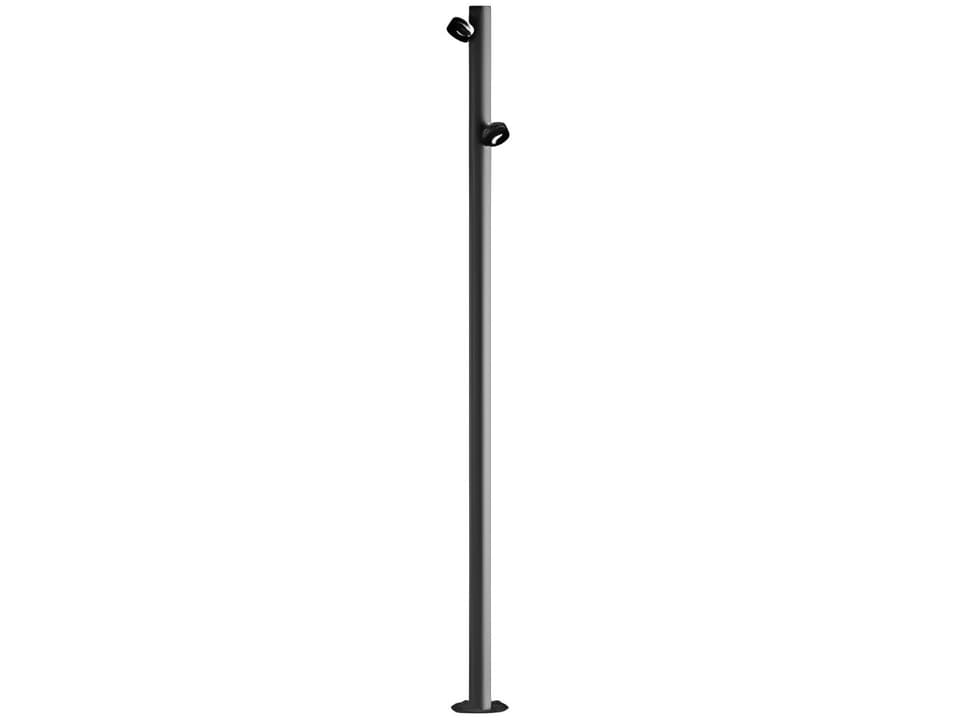 Jaco 2-Light Outdoor LED Floor Lamp in Mineral Brown