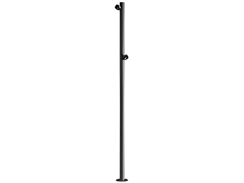 Jaco 2-Light Outdoor Floor Lamp in Mineral Brown