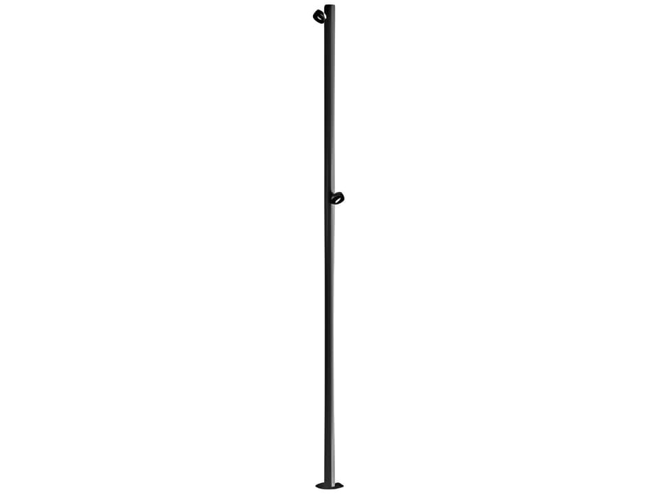 Jaco 2-Light Outdoor LED Floor Lamp in Mineral Brown