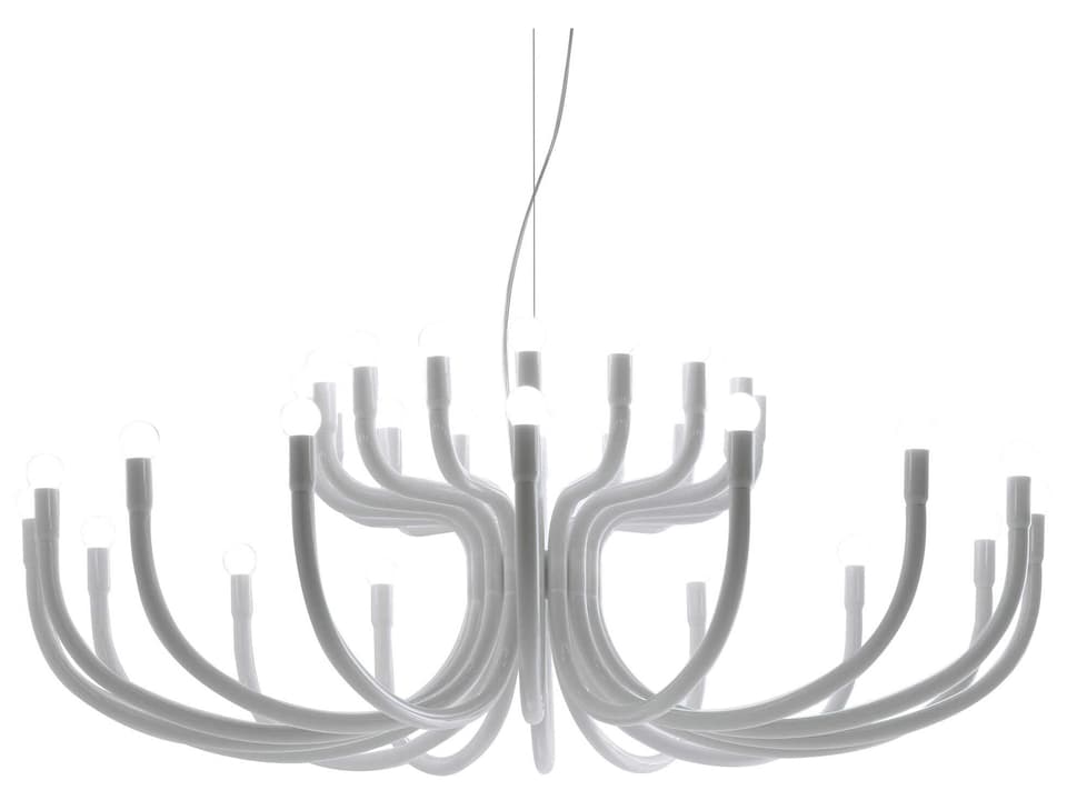 Snoob 32-Light Chandelier in White Aluminum