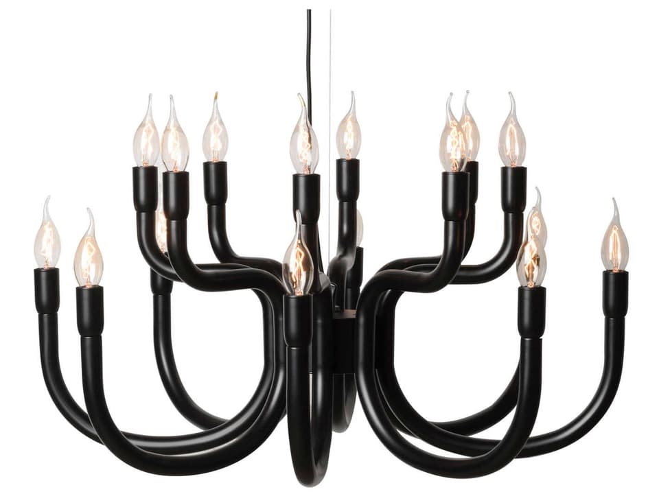 Snoob 16-Light Chandelier in Black