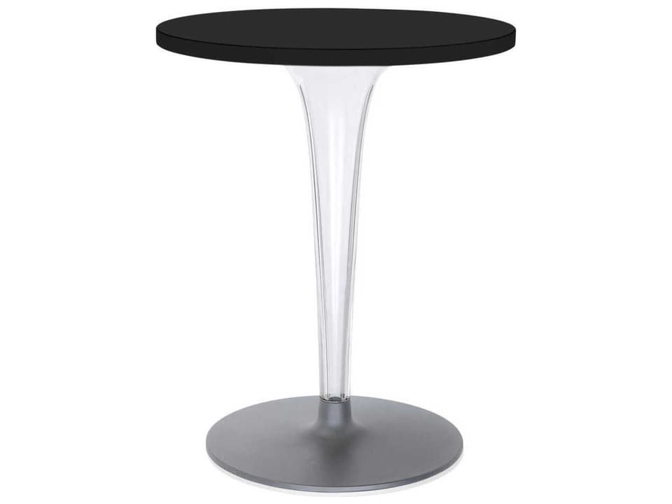Kartell Toptop 24-Inch Round Dining Table in Black