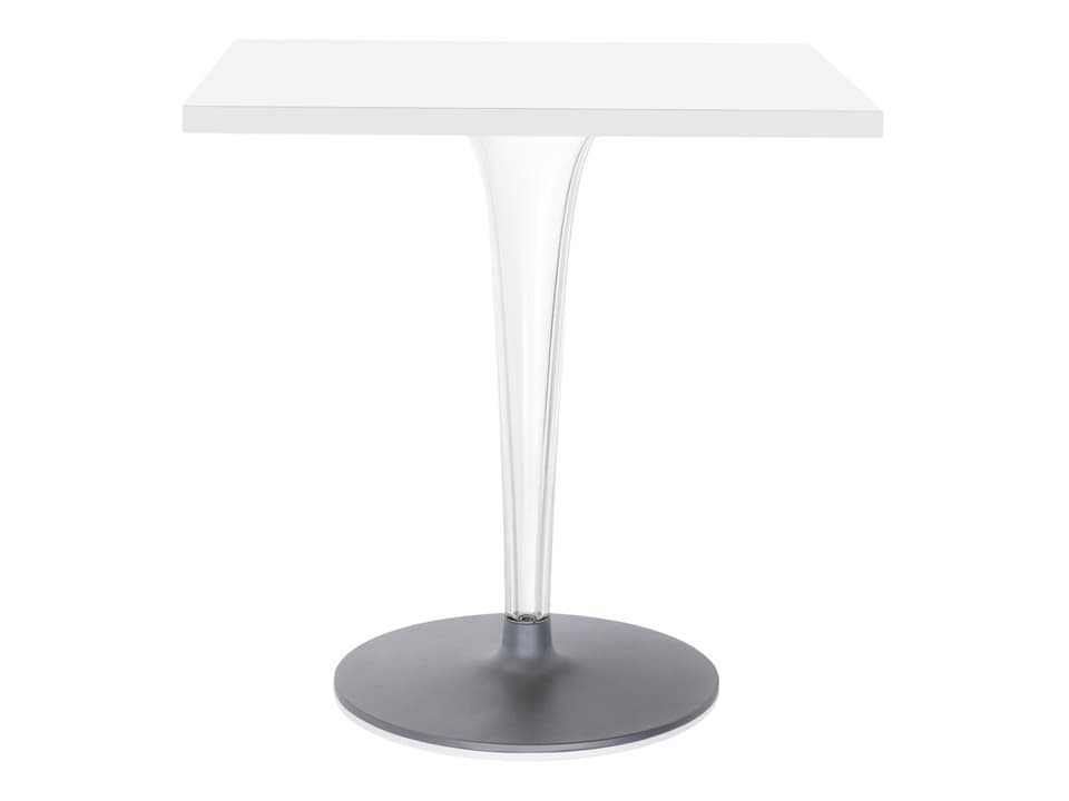 Kartell Toptop Square Dining Table in Transparent White