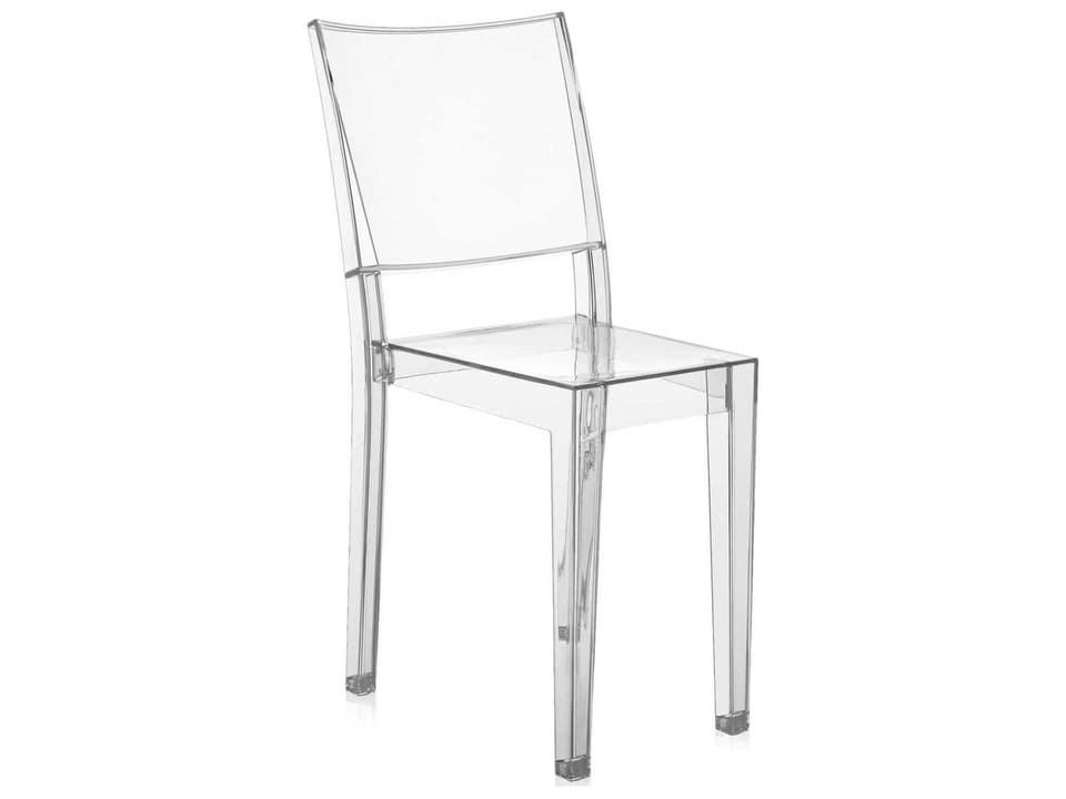 La Marie Transparent Crystal Resin Dining Side Chair  (Sold in 2)