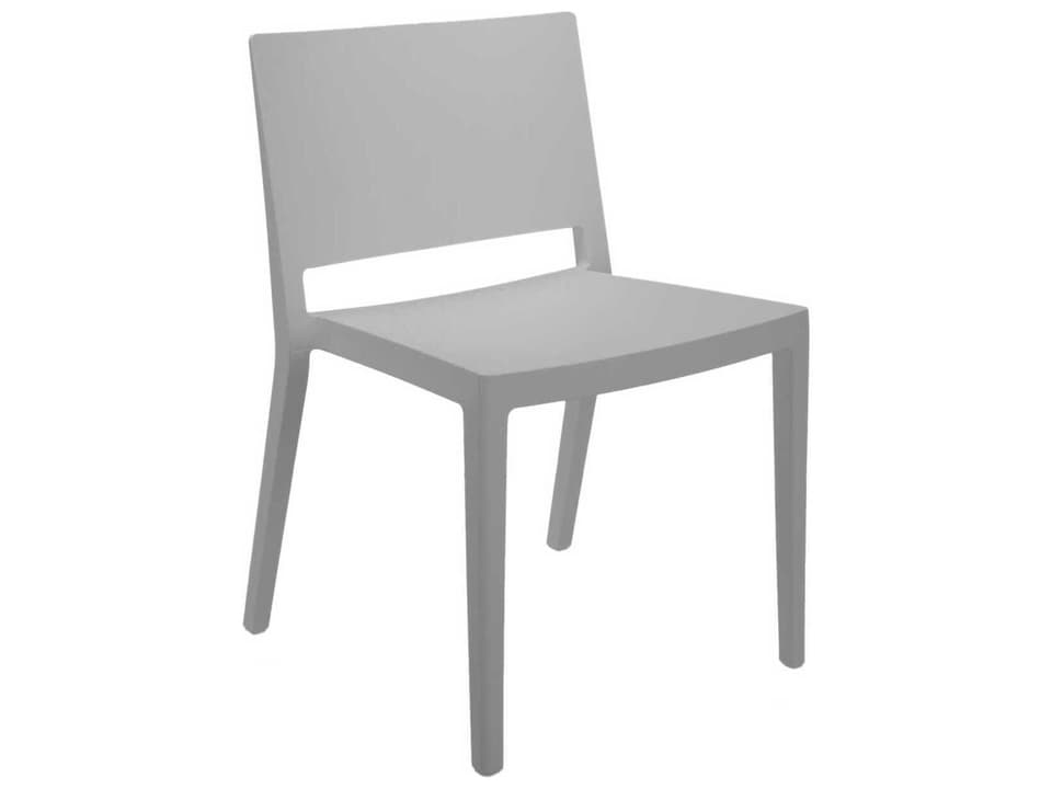 Lizz Mat Grey Resin Dining Side Chair  (Sold in 2)