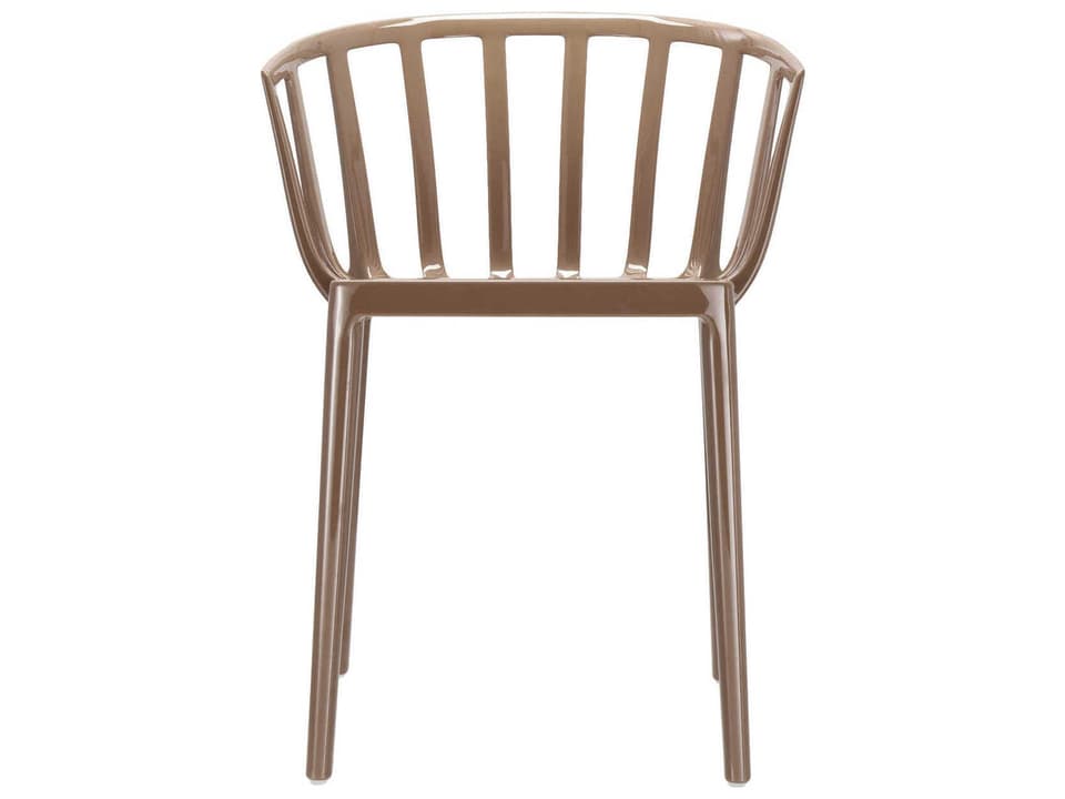 Venice Dove Gray Resin Dining Arm Chair  (Sold in 2)
