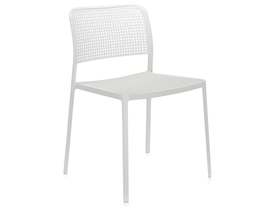 Audrey White Aluminum Polypropylene Dining Chair