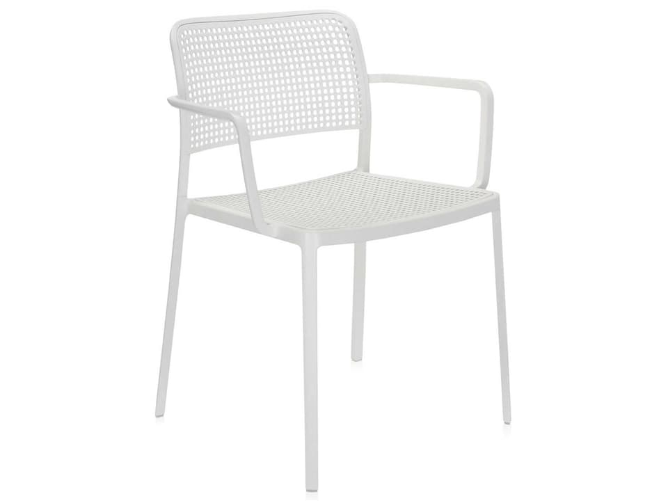 Audrey White Aluminum Polypropylene Dining Chair