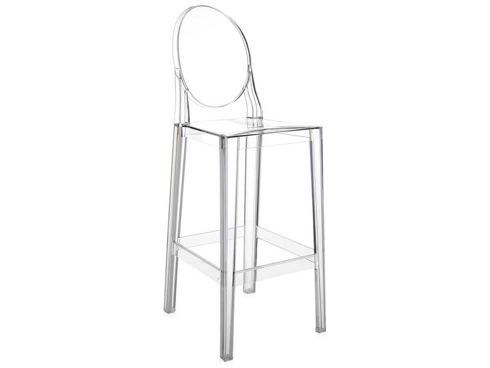 One More Opaque Crystal Resin Bar Stool  (Sold in 2)
