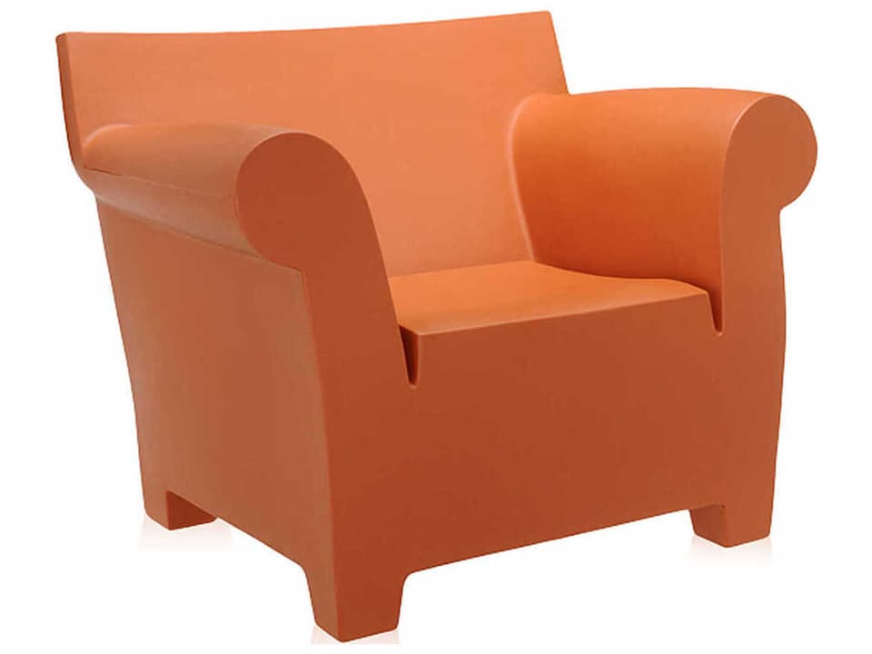 Bubble Ochre Resin Lounge Chair