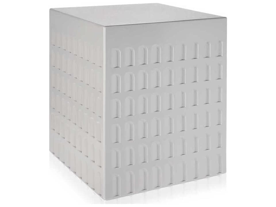 Kartell Eur Cube Thermoplastic Technopolymer Stool in Gray