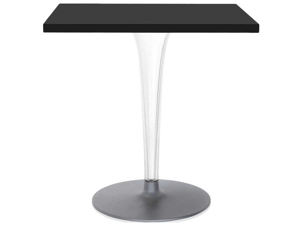 Toptop Square Plastic Black Dining Table