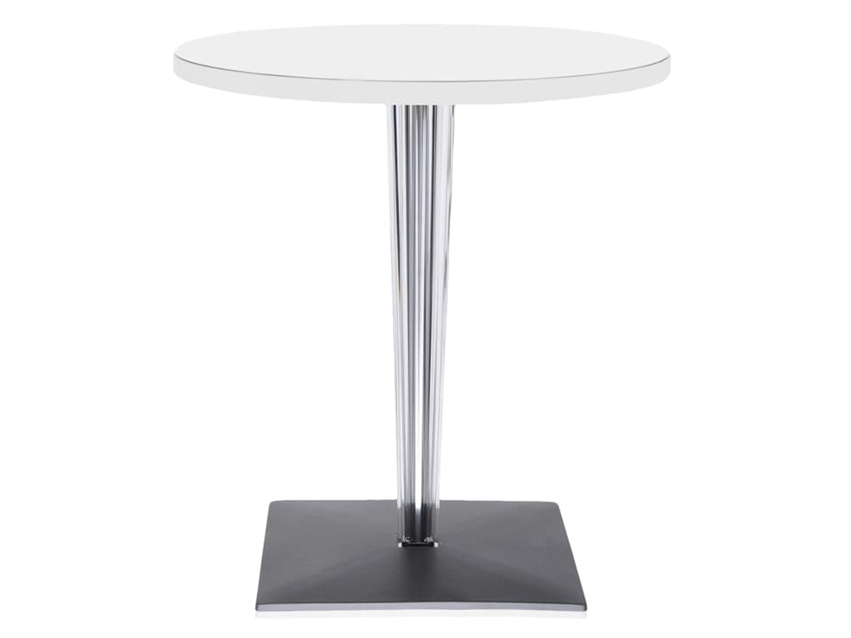 Toptop Round Plastic White Dining Table
