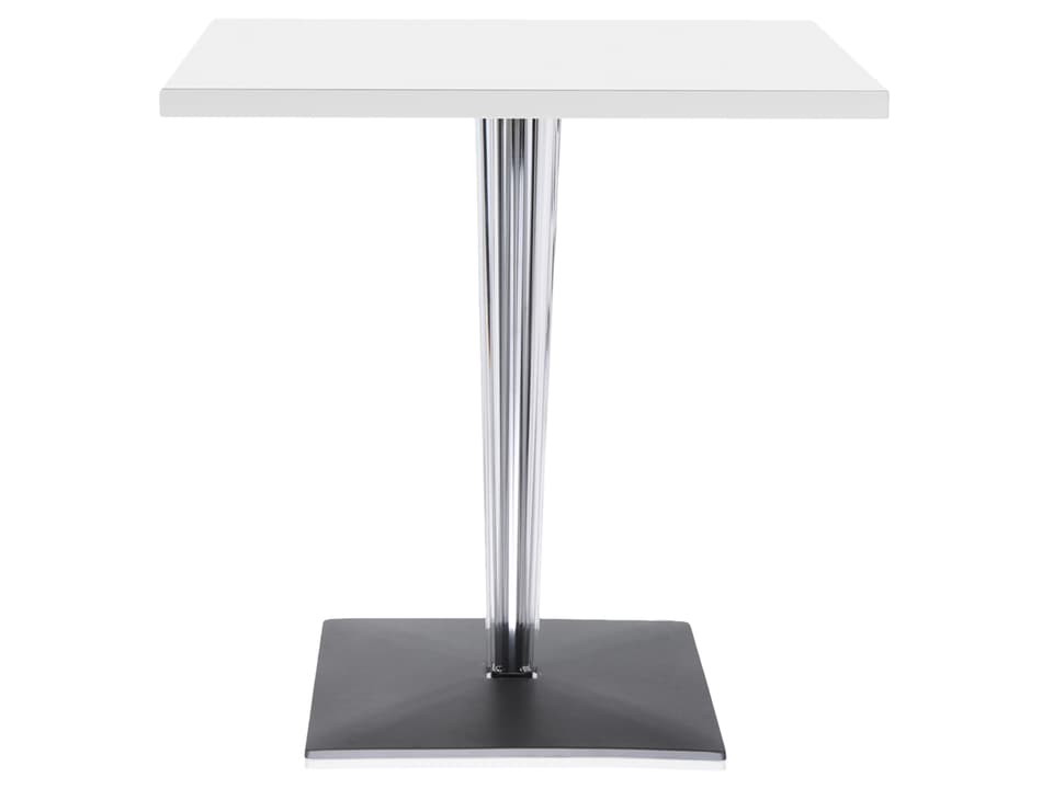 Toptop Square Plastic White Dining Table