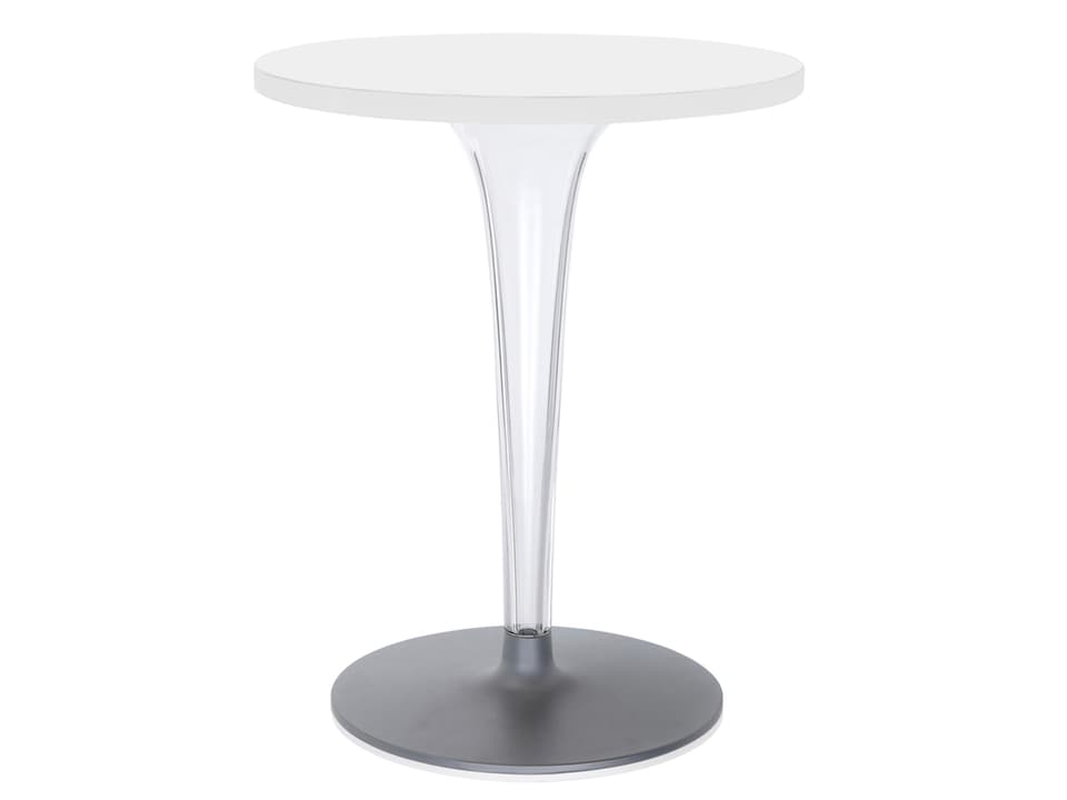 Toptop Round Plastic White Top Dining Table