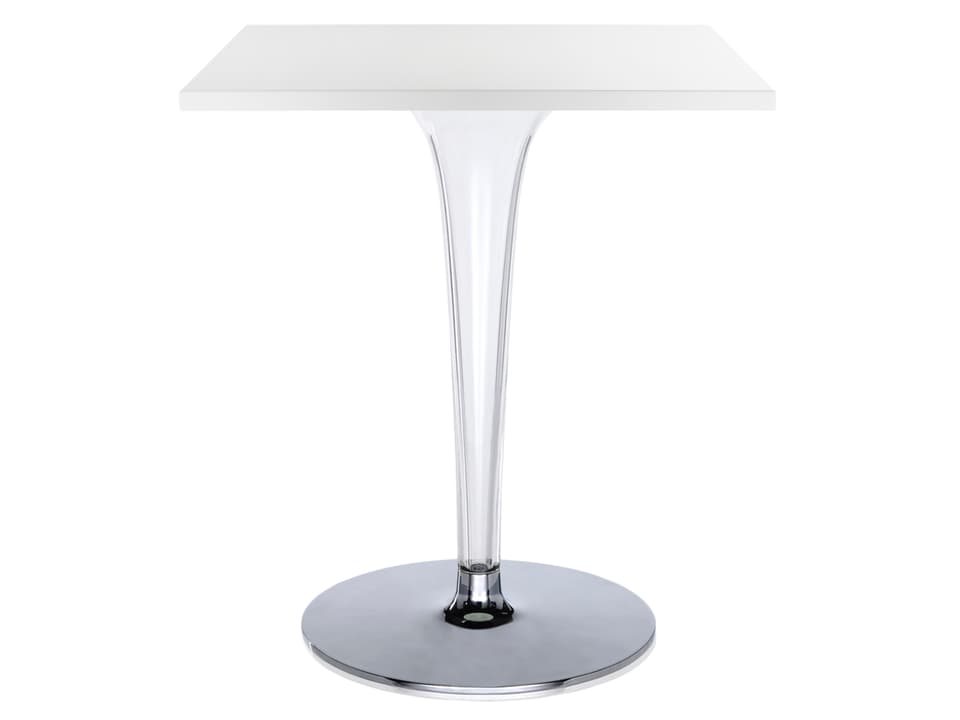 Toptop Square Plastic White Top Dining Table