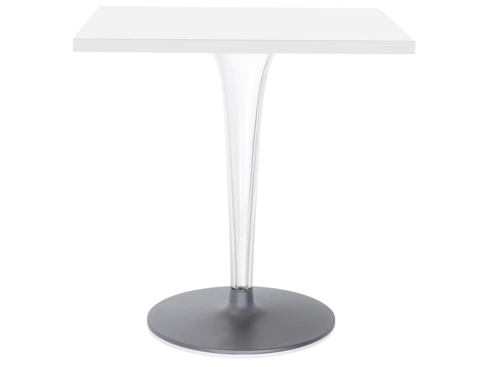 Toptop Square Plastic White Top Dining Table