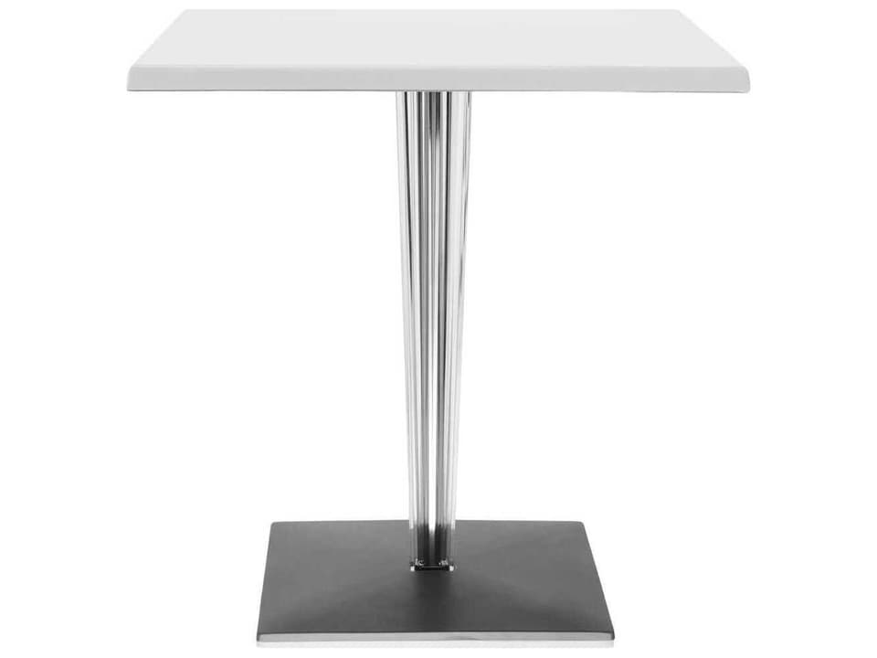 Toptop Square Plastic White Top Dining Table