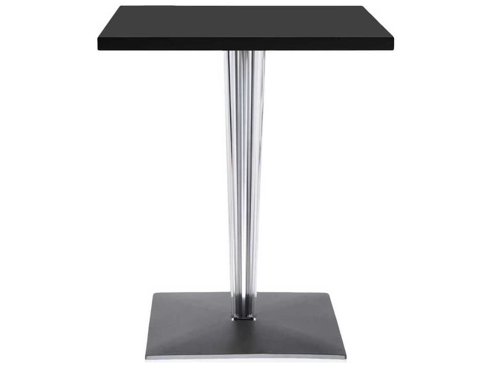 Toptop Square Plastic Black Top Dining Table