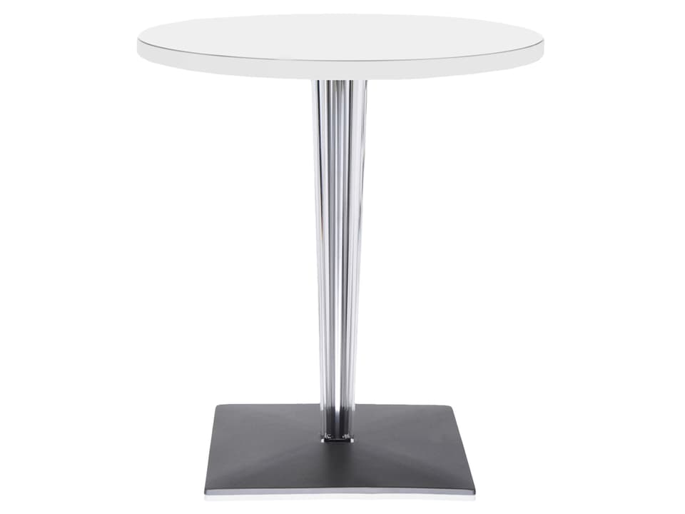 Toptop Round Plastic White Top Dining Table