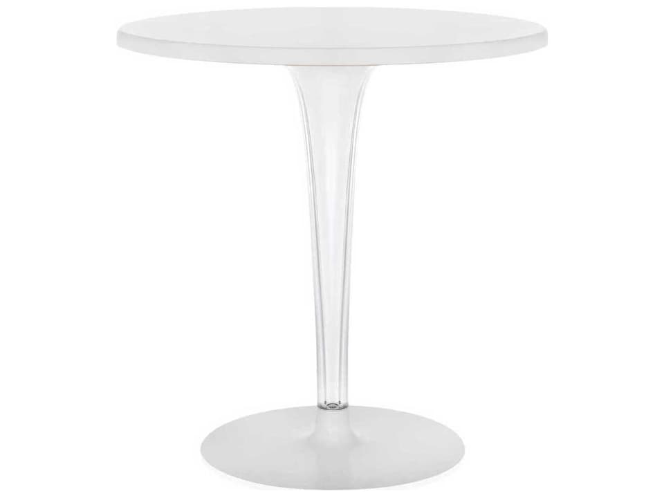 Toptop For Dr Yes Round Plastic White Dining Table