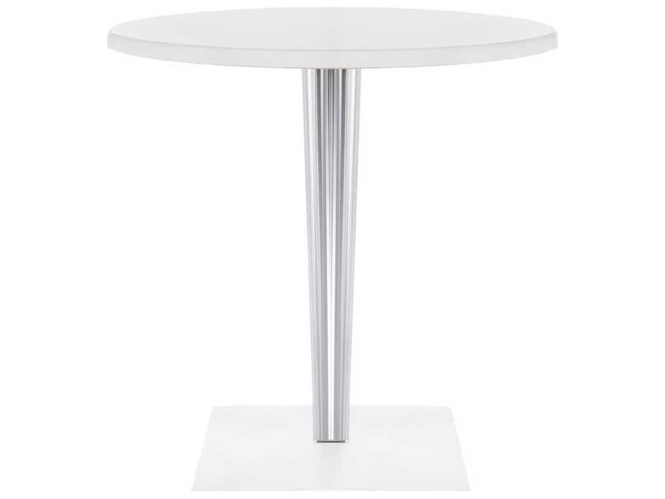 Toptop For Dr Yes Round Plastic White Dining Table