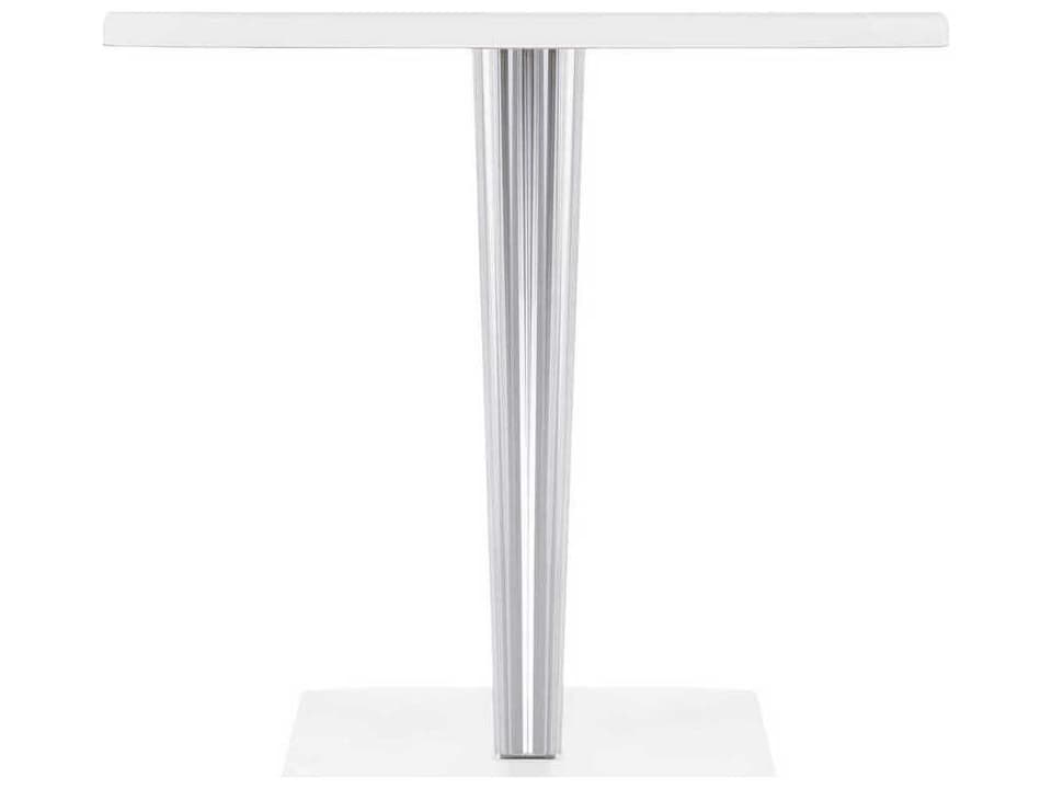 Toptop For Dr Yes Square Plastic White Dining Table