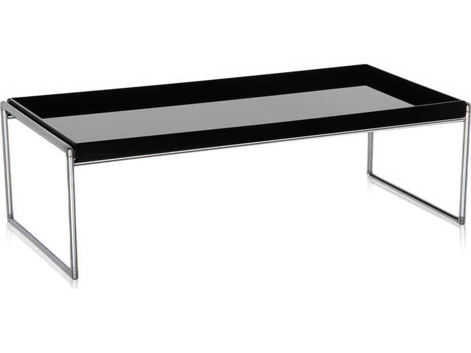 Trays Rectangular Plastic Black Coffee Table
