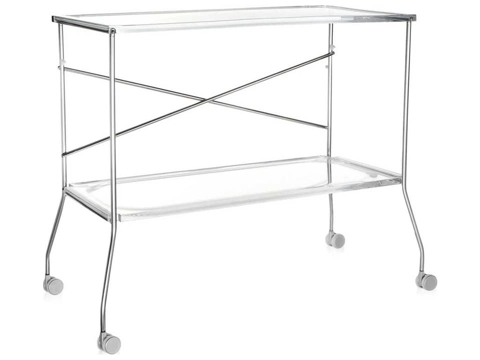 Flip Clear Crystal Bar Cart