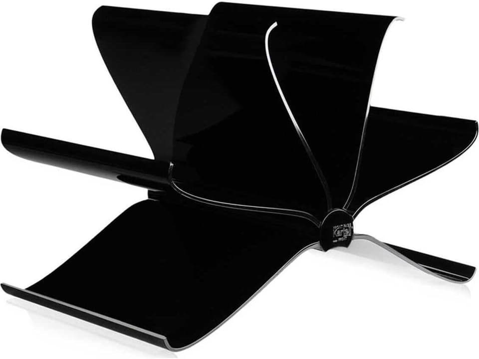 Front Page Black Magazine Rack