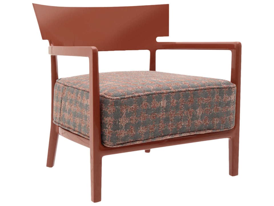 Cara Orange Fabric Accent Chair