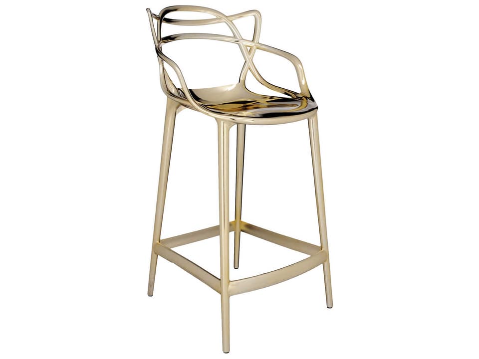 Masters Metallic Gold Counter Stool by Philippe Starck