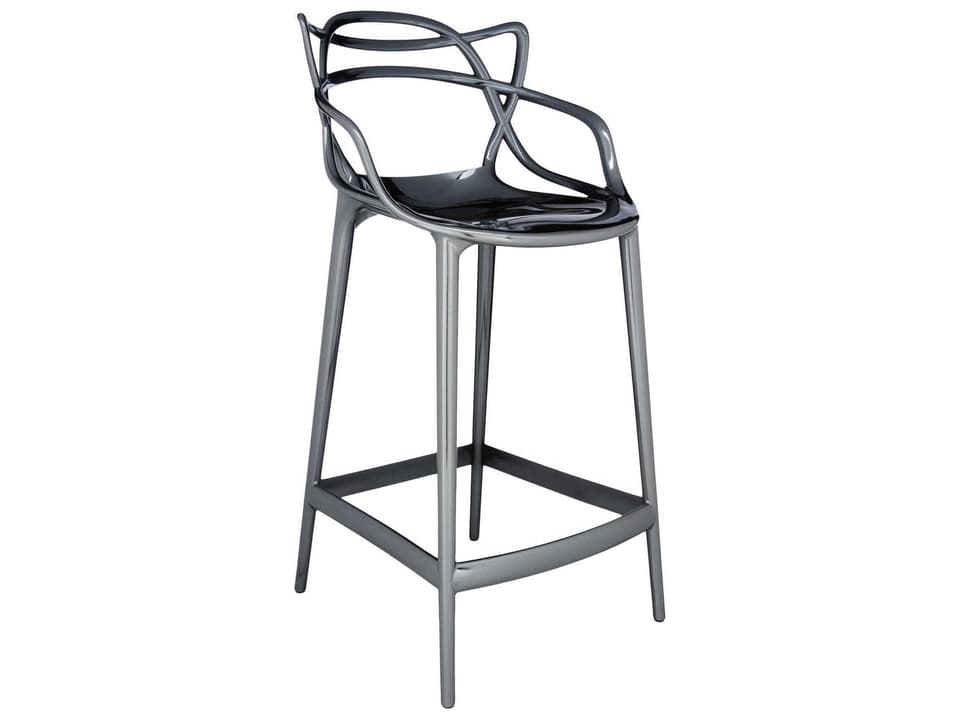 Masters 26-Inch Recycled Counter Stool in Metallic Titanium