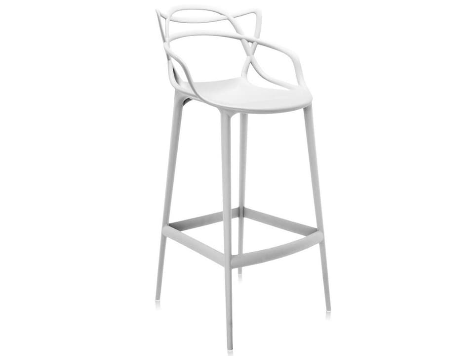 Masters Bar Stool in White Polypropylene