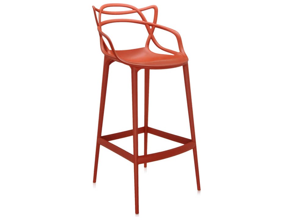 Masters Bar Stool in Rusty Orange Recycled Technopolymer
