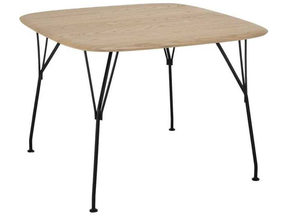 Viscount Of Wood Square Ash Black Dining Table