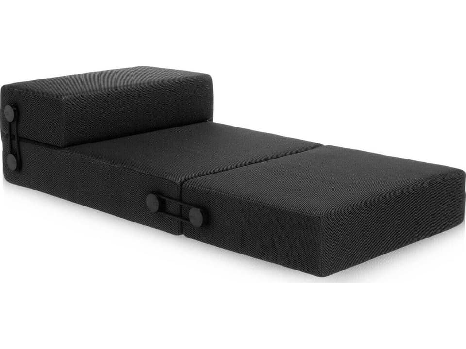 Trix Black Upholstered Chaise