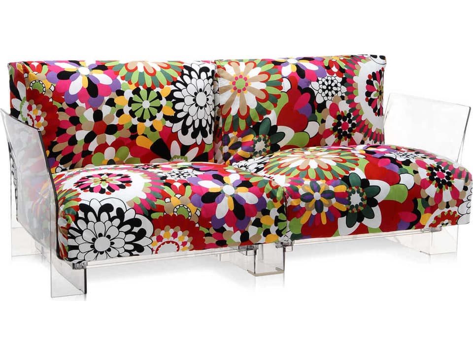 Pop Missoni Wide Purple Upholstered Sectional Sofa