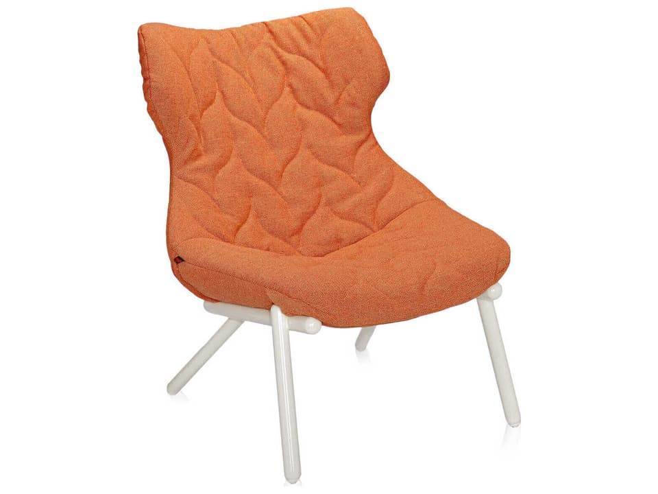 Foliage Orange Fabric Accent Chair