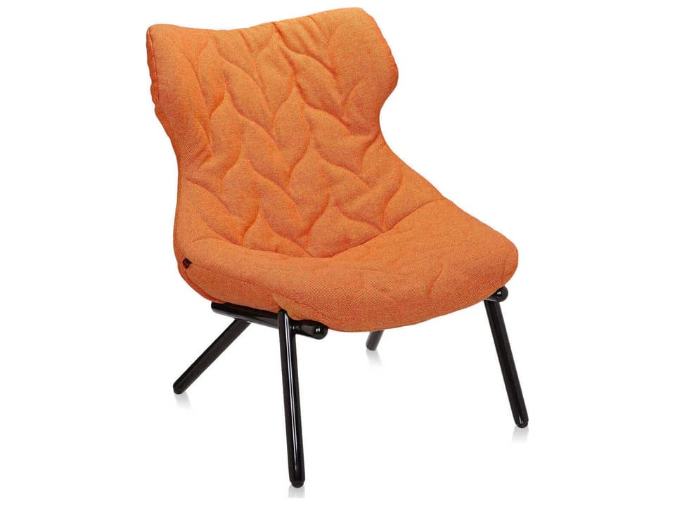Foliage Black Fabric Accent Chair