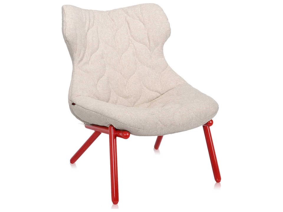 Foliage Accent Chair Beige Fabric Designed by Patricia Urquiola