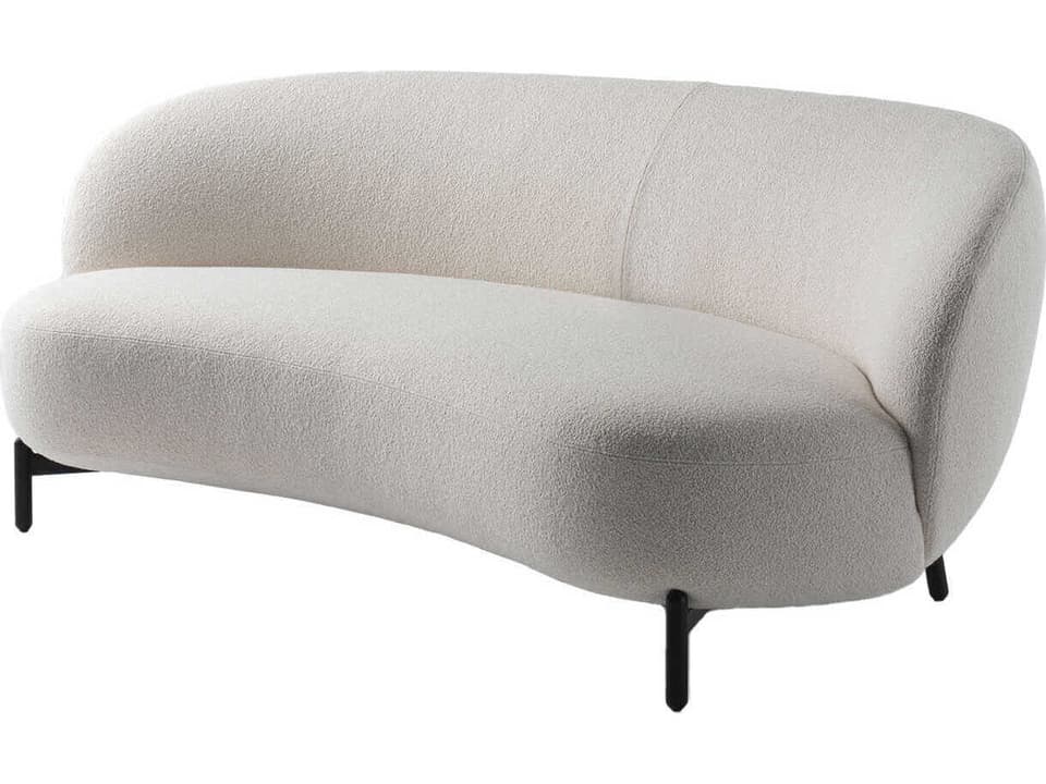 Lunam Orsetto White Upholstered Loveseat
