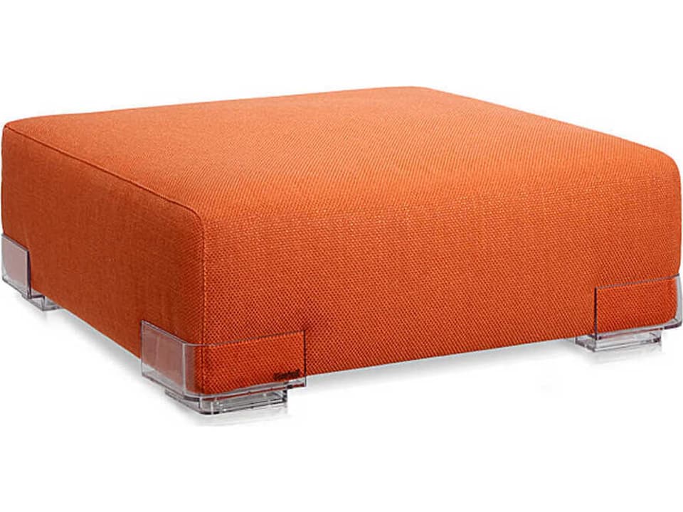 Plastics Duo Orange Upholstered Ottoman