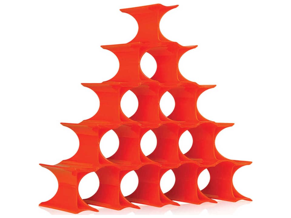 Infinity Orange Wine Rack