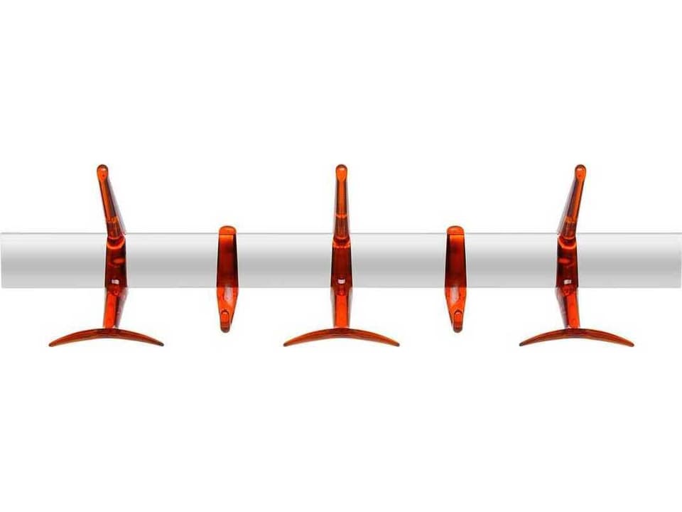 Hanger Five Hook Wall Hanger in Orange Red