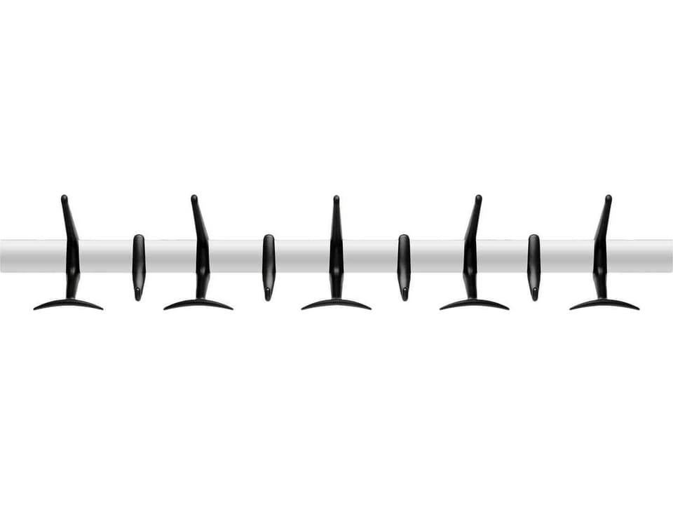 Hanger Modern 9-Hook Wall Rack in Black